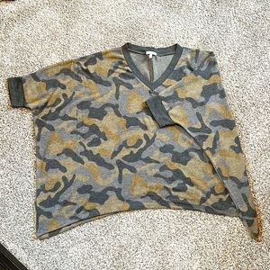 Maurices Camouflage Poncho Sweater